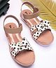 Stefens Bow Applique Detailed Polka Dots Designed Sandals - Beige