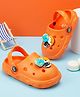 HOPPA SWEDEN Perforated Clogs With Astronaut Charms - Orange