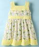 Twetoons Cotton Knit Sleeveless Frock with Floral Print - Yellow