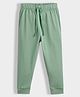 Orange Sugar 100% Cotton Knit Solid Joggers - Green