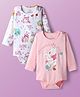 Babyoye Disney 100% Cotton Full Sleeves Onesies With Winnie And Friends Graphic Pack Of 2 - Multi Colour