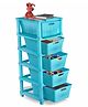 JD Fresh 5-Tier Modular Plastic Storage Cabinet Organize for Toy Organizer - BLUE