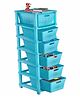 JD Fresh 6-Tier Modular Plastic Storage Cabinet Organize for Toy Organizer - BLUE
