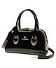 SYGA Women's Luxury Handbag | Diamond Lock & Chain Detail | Elegant Shoulder & Messenger Purse(Black)