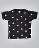 Kiwi Cotton Woven Half Sleeves Stars Printed Tee - Black