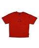 Sportking Cotton Knit Half Sleeves Heylads Text Printed Tee - Tomato Red