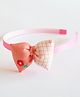 CHOKO Bow Designed Hair Band - Peach Orange & Red