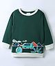 BUMZEE Looper Knit Full Sleeves Vehicle Printed Sweatshirt - Dark Green