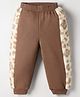 Little Kangaroos Woven Full Length Lounge Pant With Fur Detailing - Brown