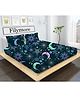 Filymore Double bedsheet New Moon Star Bedsheet Set for Queen Size Bed with 2 Pillow Covers - Pure Microfiber, Black and pink-Color (90x90 inches)
