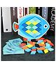 Eduspark Fish Shape Wooden Mosaic Toy  Educational Learning Puzzle for Kids Ages 3+ | Montessori Fine Motor Skills Toy for Color Recognition, Sorting & Creativity