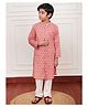 Campana 100% Cotton Woven Full Sleeves Floral Printed Kurta Pyjama Set - Dusty Pink
