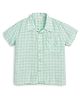 JusCubs Rayon Woven Half Sleeves Checked Shirt - Green