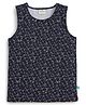 JusCubs Cotton Jersey Knit Sleeveless Abstract Printed Tank Tee - Navy Blue