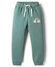 Ollypop Fleece Knit Full Length Joggers with Rainbow Print - Mint