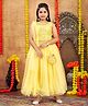Aarika Georgette Woven Sleeveless Threadwork Embroidered Sequins Embellished Potli Attached Lehenga Choli With Dupatta Set - Yellow