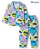 Honeyhap Premium 100% Cotton Knit Night Suit With Bio Finish & Games Print - Multicolour