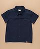 PURPLE UNITED KIDS Poplin Woven Half Sleeves Solid Shirt - Navy Blue