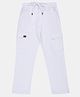 CAVIO Cotton Woven Solid Cargo Pants - White