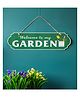 VONCASA Welcome to My Garden Plaque: Wall Hanging Plaque