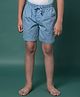 CRIMSOUNE CLUB Cotton Woven Abstract Printed Shorts - Blue