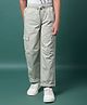 CRIMSOUNE CLUB Cotton Woven Solid Pocket Detailed Pant - Green