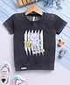 TOONYPORT Cotton Knit Half Sleeves Cat & Mouse Printed Tee - Grey