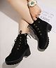 Shoetopia Solid Boots - Black