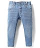 Simply Premium Denim Full Length Washed Jeans - Light Blue