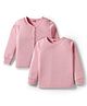 Babyhug Cotton Knit Full Sleeves Thermal Inner Wear Pullover Front Open Pack of 2 - Pink
