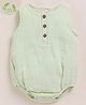 Cot & Candy Organic Cotton Muslin Knit Sleeveless Solid Onesie - Pistachio Cream