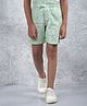 CRIMSOUNE CLUB Cotton Woven Green Tea Text Printed Shorts - Multi Colour