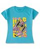 Luke and Lilly Cotton Knit Half Sleeves Shoes Printed Tee - Blue