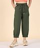 StyloBug Cotton Woven Solid Cargo Pants - Green