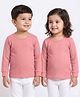 Babyhug Knit Full Sleeves Thermal Inner Wear Pullover Vest - Pink