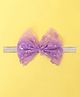 Aye Candy Floral Designed Bow Applique Detailed Headband - Lavender