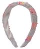Aye Candy Sequin Embellished Hair Band - Pink & White