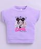 giniekids Knit Half Sleeves Come Text Printed Top - Lavender