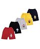 Superminis Cotton Blend Woven Pack Of 5 Cartoon Printed Shorts - Red Black Navy Blue & Grey