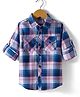 Kookie Kids India Cotton Woven Full Sleeves Shirt With Checks - Multicolour