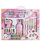 AKN TOYS Small Size Children Stationery Set With Pencil Sharpener Water Bottle Pencil Case Ruler Accessories - pack of 1 - ( color may vary )