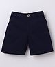 Aww Hunnie Twill Woven Solid Shorts - Black