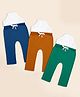 SuperBottoms Cotton Knit Pack Of 3 Solid Diaper Pants - Blue Green & Brown