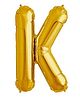 Shopperskart Helium Foil Balloon K Shape - Golden