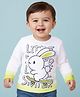 Babyoye 100% Cotton Knit Full Sleeves TShirt With Bunny Print & Patch & Text Print