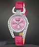 Kool kidz Diamonds Embellished & Shimmered Analogue Watch - Pink