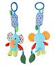 BitFeex Elephant Hanging Toy with Teether Soft Plush Rattle Toy with Hook & Silicone Teether for Sensory Play Gift for Newborns and Toddlers Aged 012 Months