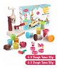 Aditi Toys Clay & Dough Play Set Ice Cream Maker White with Color Dough Tubes (6X50g Each) + (6X30g Each) Non-Toxic, Safe for Kids 3+ Years