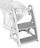 JUNIOR JOE 2-in-1 Potty Training Seat with Ladder  Toddler Step Stool & Adjustable Toilet Trainer (Grey & White)