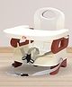 Junior Joe Adjustable Baby Booster Chair with Feeding Tray  Brown & Cream